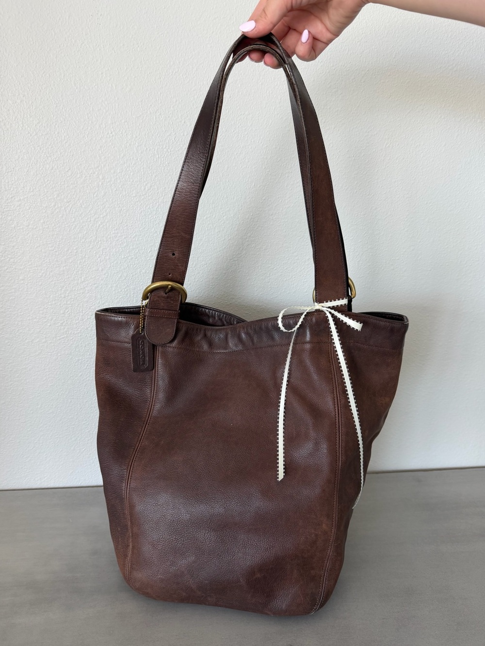 Vintage Coach SoHo Mahogany Leather Tote Shoulder Purse - Picture 9 of 10